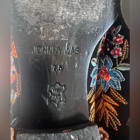 Johnny was Bianca loafers embroidered flowers suede flat shoes - Picture 8 of 11